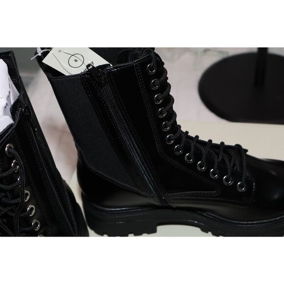 No Boundaries Women's Knit Combat Boot - Picture 1 of 5